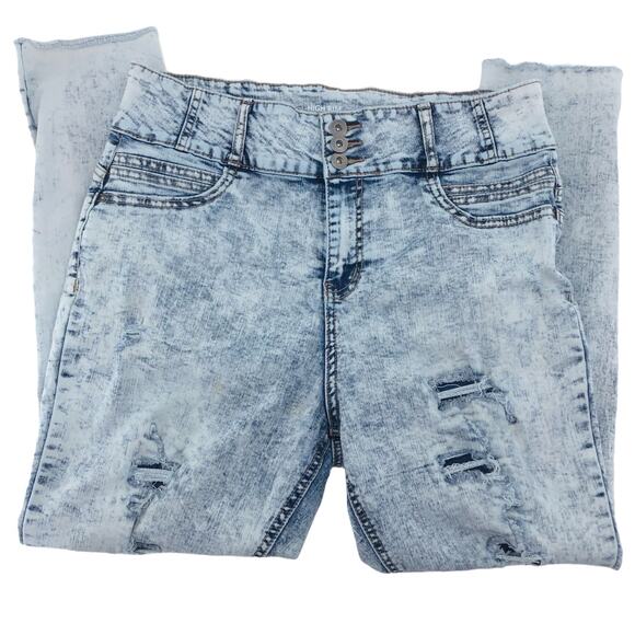 NOBO No Boundaries (17) Women's Plus Light Acid High Rise Sculpting Skinny Jeans - Picture 2 of 5